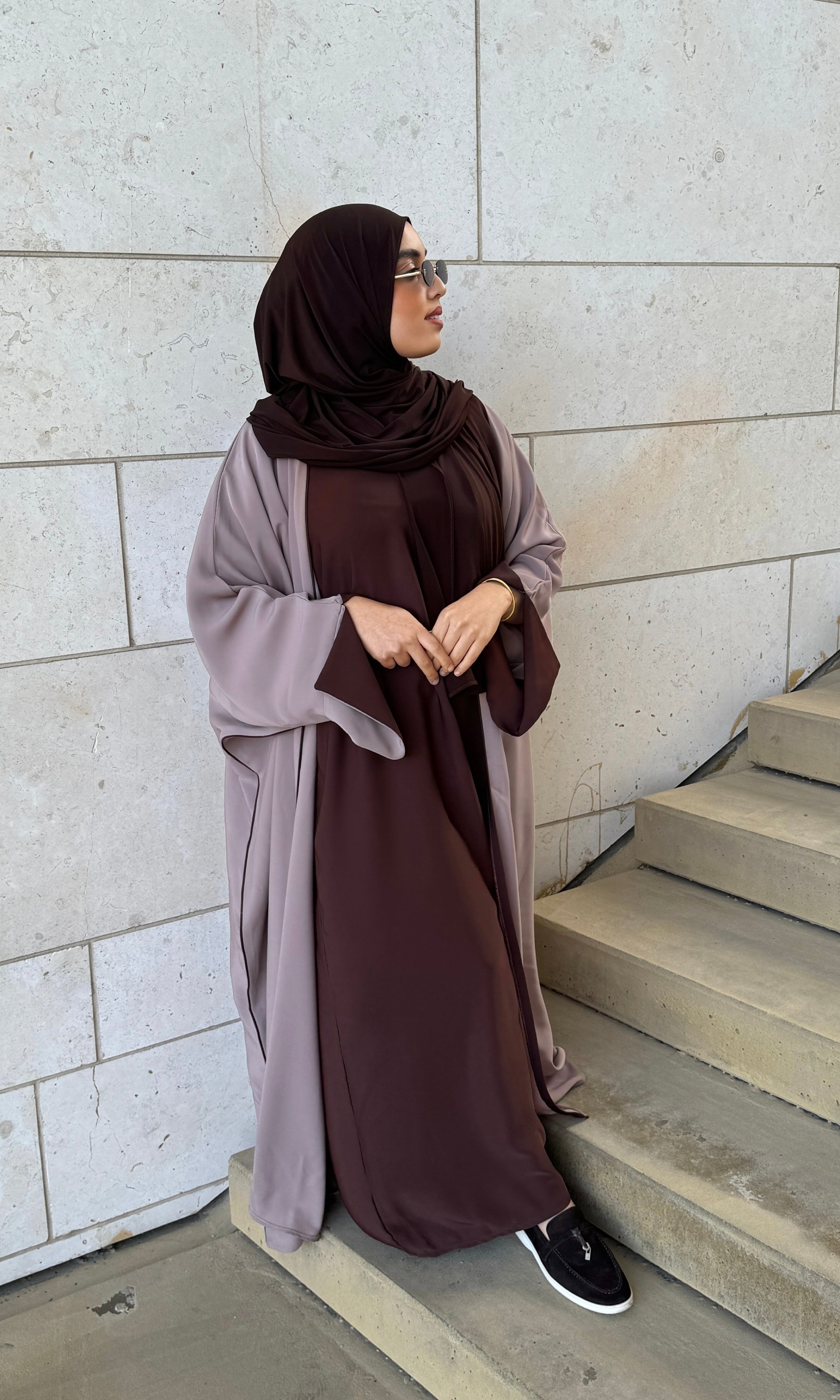 Abaya Manal – brown/ taupe