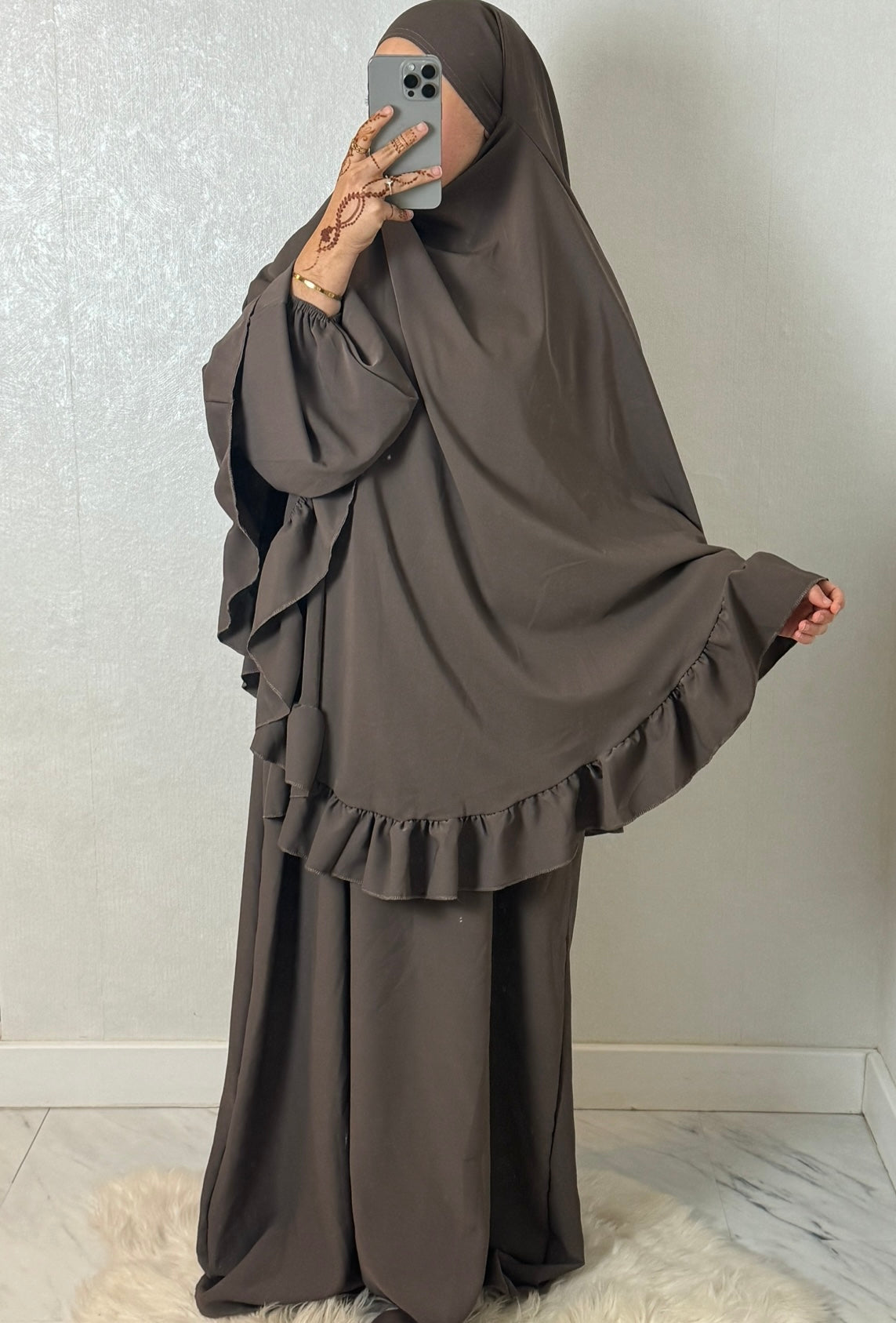 Khimar Abaya set - Taupe