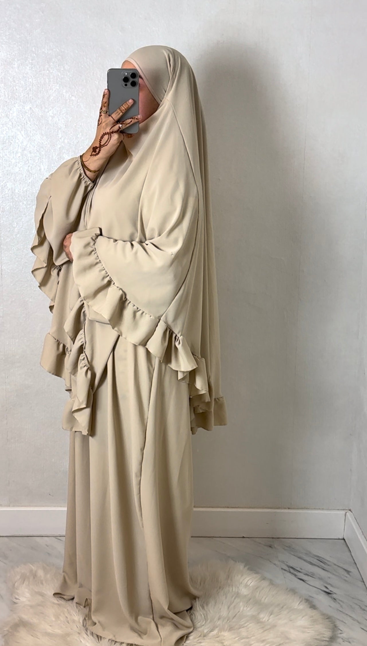 Khimar Abaya set - beige