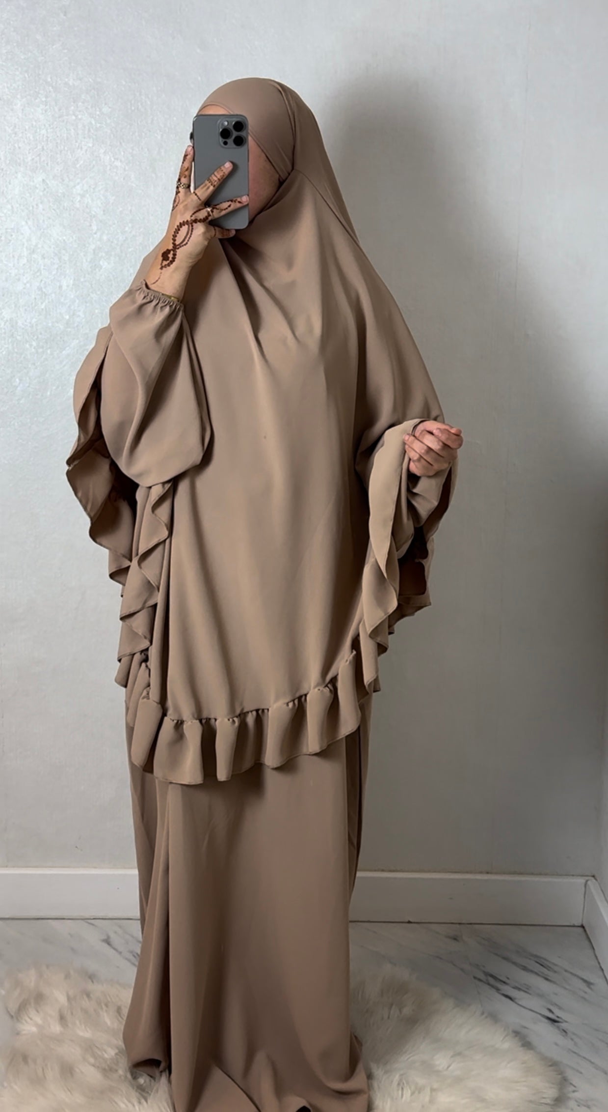 Khimar Abaya Set - Capuccino