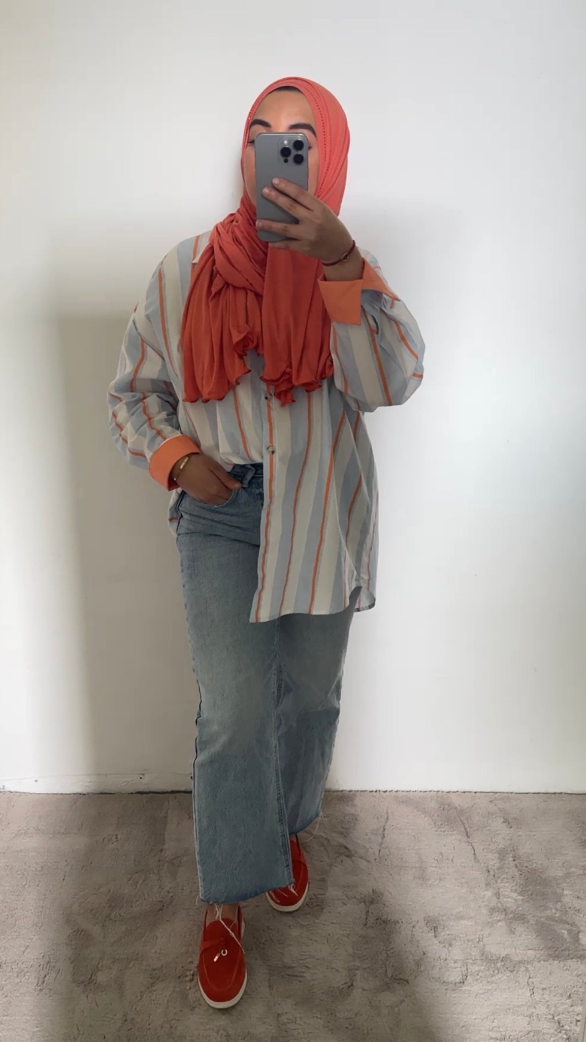 Oversize Bluse – orange