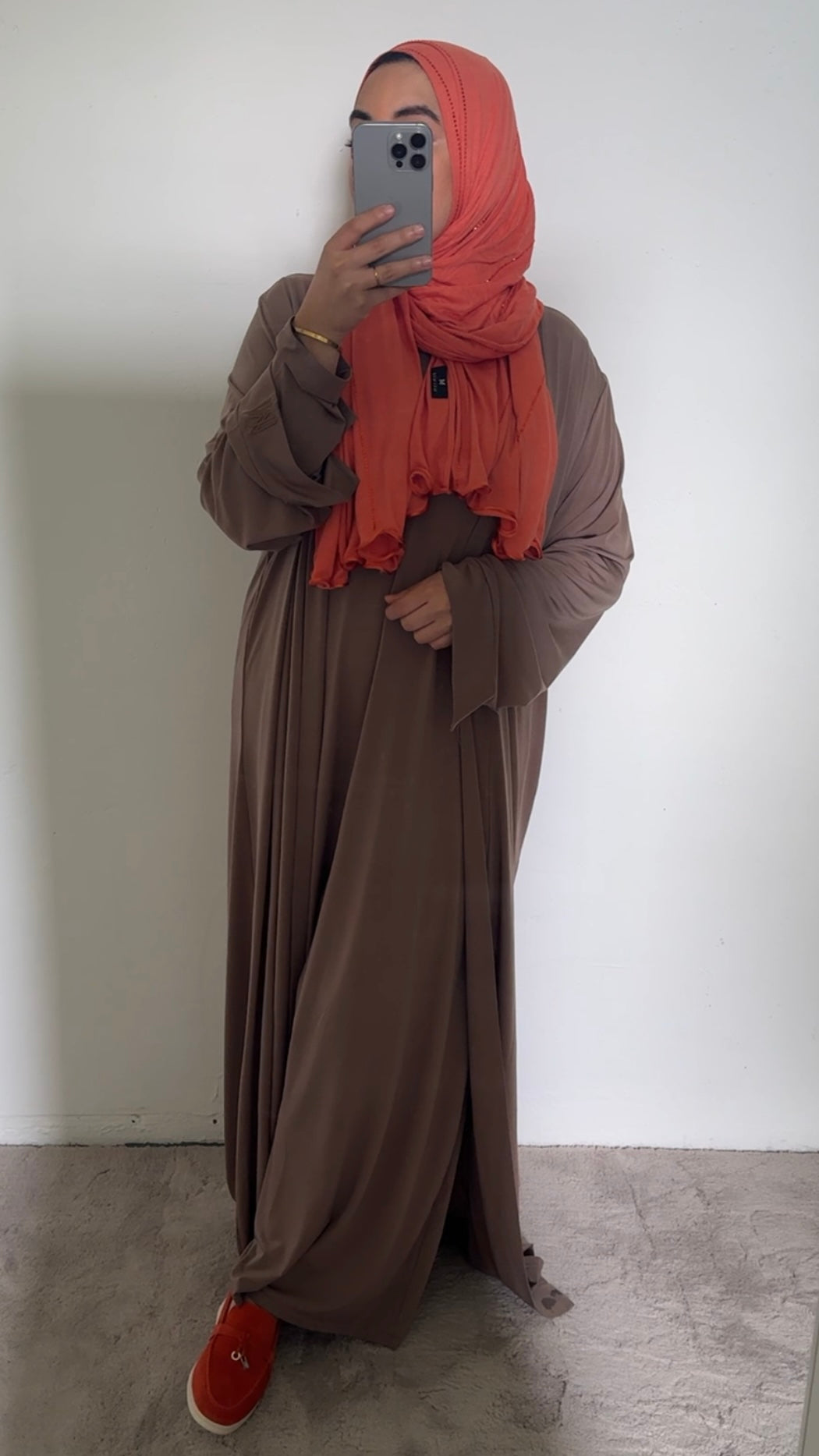 Jersey Abaya – walnut brown