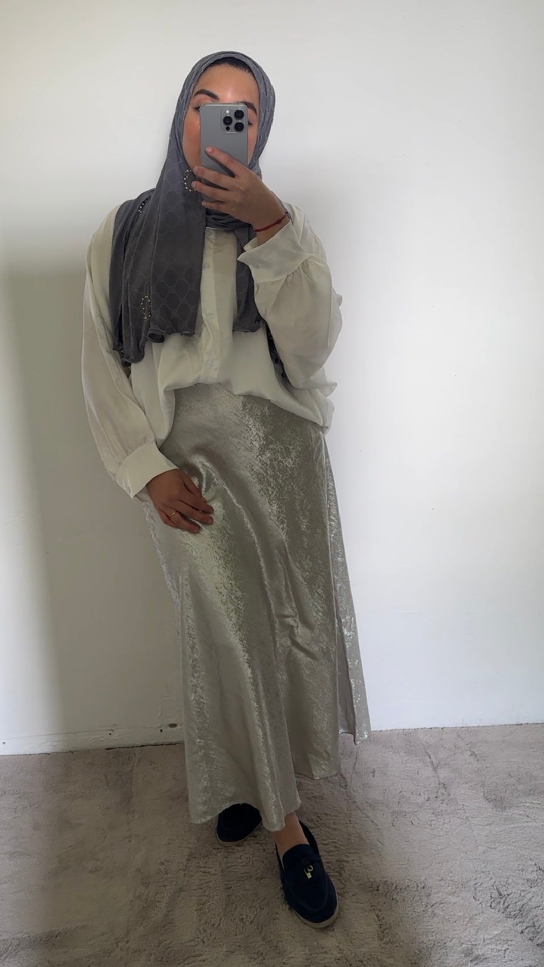 Shimmer skirt – silver